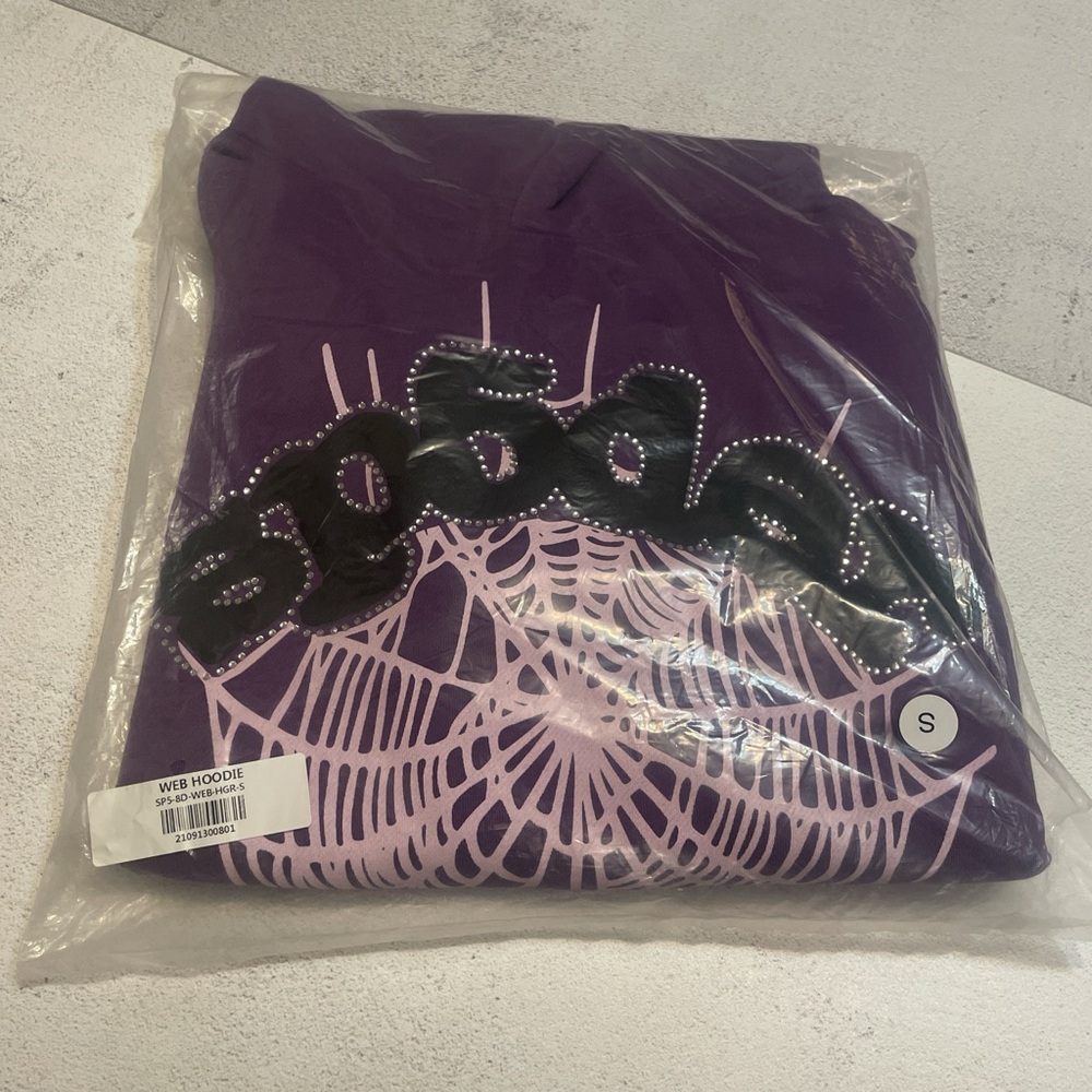 Purple unisex Hoodie with Web Design